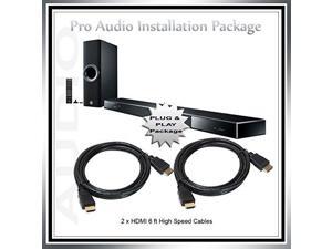 YSP-2500 Sound Bar with Bluetooth and Wireless Subwoofer Pro Audio Installation Plug and Play Package plus 2 x 6ft high speed HDMI cables (Bundle of 3 products) YSP-2500 Sound Bar with Bluetooth and Wireless Subwoofer Pro Audio Installation Plug and Play Package plus 2 x 6ft high speed HDMI cables (Bundle of 3 products)
