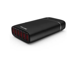 Wavlink Intelligent IQCharging Series- 60W 6-Port Desktop USB Charger Multi Ports USB 2.4A Quick Charging Station- Travel and Convenient for your Mobile Devices- Black Wavlink Intelligent IQCharging Series- 60W 6-Port Desktop USB Charger Multi Ports USB 2.4A Quick Charging Station- Travel and Convenient for your Mobile Devices- Black
