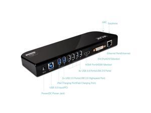 Wavlink USB HD Display Series Docking Station w/ USB 2.0 USB 3.0 Dual Video HDMI/DVI or VGA Gigabit Ethernet Ports - Horizontal Design Hot Plug and Play - Black Wavlink USB HD Display Series Docking Station w/ USB 2.0 USB 3.0 Dual Video HDMI/DVI or VGA Gigabit Ethernet Ports - Horizontal Design Hot Plug and Play - Black