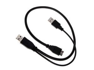 USB 3.0 DUAL Power Y Shape 2 x Type A TO Micro B Cable For External Hard Drives / A to Micro-B USB 3.0 Y Cable, Black ,100cm USB 3.0 DUAL Power Y Shape 2 x Type A TO Micro B Cable For External Hard Drives / A to Micro-B USB 3.0 Y Cable, Black ,100cm