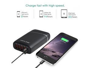 Wavlink 45W 5-Port USB Rapid Charger USB Wall/Desktop/Travel Smart Charging Station w/ Ultra High-Performance Intelligent Smart IC Technology for iPhone, iPad, Android, Samsung and More Wavlink 45W 5-Port USB Rapid Charger USB Wall/Desktop/Travel Smart Charging Station w/ Ultra High-Performance Intelligent Smart IC Technology for iPhone, iPad, Android, Samsung and More