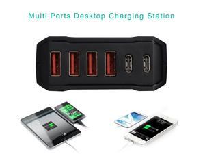 Wavlink USB Charging Station 60W Type C Charging Station 6 Port USB Charger Fast Charging HUB Wall Travel Desktop Charger Station (Multi Port: 2 USB C, 4USB) Adapter with Smart ID Wavlink USB Charging Station 60W Type C Charging Station 6 Port USB Charger Fast Charging HUB Wall Travel Desktop Charger Station (Multi Port: 2 USB C, 4USB) Adapter with Smart ID