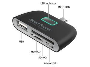Micro USB OTG Adapter 4-in-1 Micro-USB OTG/TF/SD Smart Card Reader Adapter with Micro-USB Charging Port Card Reader 4 in Charging Port for Android/Smartphone/Tablet/Samsung Galaxy S6/ S6 Edge Black Micro USB OTG Adapter 4-in-1 Micro-USB OTG/TF/SD Smart Card Reader Adapter with Micro-USB Charging Port Card Reader 4 in Charging Port for Android/Smartphone/Tablet/Samsung Galaxy S6/ S6 Edge Black