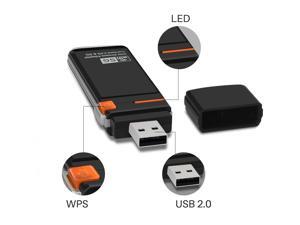Wavlink N300 Smart Dual Band Wireless USB Adapter 2.4GHz /5Ghz WPS - Support Windows XP/7/8/8.1 Wi-fi USB 2.0 Network LAN Card Dongle/ 300Mbps Smart Wireless Dongle Adapter-Black Wavlink N300 Smart Dual Band Wireless USB Adapter 2.4GHz /5Ghz WPS - Support Windows XP/7/8/8.1 Wi-fi USB 2.0 Network LAN Card Dongle/ 300Mbps Smart Wireless Dongle Adapter-Black
