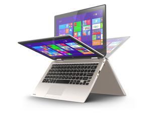Toshiba Radius 2-in-1 11.6" Touch-screen Laptop - Intel Celeron Processor N2840 / 4GB Memory / 500GB HD/ Webcam / Windows 8.1 64-bit -Satin Gold Toshiba Radius 2-in-1 11.6" Touch-screen Laptop - Intel Celeron Processor N2840 / 4GB Memory / 500GB HD/ Webcam / Windows 8.1 64-bit -Satin Gold