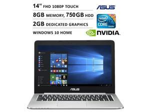 2016 Newest Asus K Series 14" Ultra Slim 1920 x 1080 Full HD Non-Touch Laptop, Intel Core i7-5500U, 8GB RAM, 750GB HDD, NVIDIA GeForce 940M GDDR3 2GB, HDMI, Webcam, WIFI, Windows 10, Black 2016 Newest Asus K Series 14" Ultra Slim 1920 x 1080 Full HD Non-Touch Laptop, Intel Core i7-5500U, 8GB RAM, 750GB HDD, NVIDIA GeForce 940M GDDR3 2GB, HDMI, Webcam, WIFI, Windows 10, Black