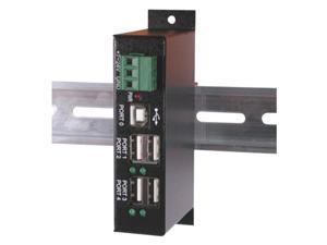 4 Port Industrial High-Speed USB 2.0 Powered Hub for PC/Mac with DIN Rail Mount 4 Port Industrial High-Speed USB 2.0 Powered Hub for PC/Mac with DIN Rail Mount