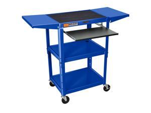 Luxor Mobile Multipurpose Adjustable Height Steel A/V Cart With Pullout
Tray, Drop Leaf - Royal Blue Luxor Mobile Multipurpose Adjustable Height Steel A/V Cart With Pullout
Tray, Drop Leaf - Royal Blue