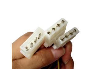 4 Pin IDE Molex Male to 2 x 4 Pin Female Power Supply Y Splitter Extension Cable, Length: 14CM 4 Pin IDE Molex Male to 2 x 4 Pin Female Power Supply Y Splitter Extension Cable, Length: 14CM
