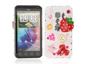Hard Plastic Case for HTC EVO 3D Strawberry Pattern Hard Plastic Case for HTC EVO 3D Strawberry Pattern