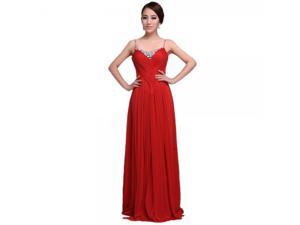 Floor-length Slim Wedding Dress Bride Gown Evening Dress M Red Floor-length Slim Wedding Dress Bride Gown Evening Dress M Red