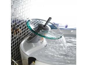 Glass Waterfall Kitchen Bathroom Sink Faucets Mixer Taps Glass Waterfall Kitchen Bathroom Sink Faucets Mixer Taps