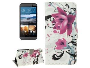 Lotus Pattern Flip Leather Case with Holder & Card Slots & Wallet for HTC One M9 Lotus Pattern Flip Leather Case with Holder & Card Slots & Wallet for HTC One M9