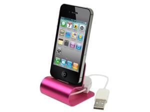 Retractable USB Cable Aluminum Alloy Dock Charger for iPhone 4 & 4S / 3GS / 3G (Magenta) Retractable USB Cable Aluminum Alloy Dock Charger for iPhone 4 & 4S / 3GS / 3G (Magenta)
