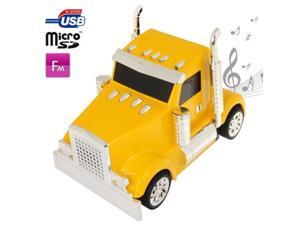 HY-T24, Truck Shape Portable Digital Speaker with FM Radio, Support USB Flash Disk & TF Card Memory (Yellow) HY-T24, Truck Shape Portable Digital Speaker with FM Radio, Support USB Flash Disk & TF Card Memory (Yellow)