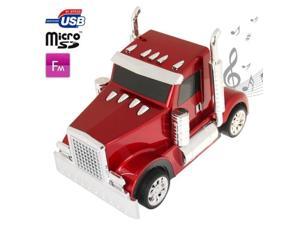 HY-T24, Truck Shape Portable Digital Speaker with FM Radio, Support USB Flash Disk & TF Card Memory (Red) HY-T24, Truck Shape Portable Digital Speaker with FM Radio, Support USB Flash Disk & TF Card Memory (Red)