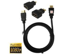 3 in 1 Full HD 1080P HDMI Cable Adaptor Kit (1.5m HDMI Cable + HDMI to Mini HDMI Adaptor + HDMI to Micro HDMI Adaptor) 3 in 1 Full HD 1080P HDMI Cable Adaptor Kit (1.5m HDMI Cable + HDMI to Mini HDMI Adaptor + HDMI to Micro HDMI Adaptor)