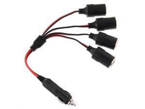 4 Plugs Cigarette Lighter Socket Extension Lead Adaptor Splitter 4 Plugs Cigarette Lighter Socket Extension Lead Adaptor Splitter