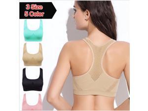 Plus Size Wireless Breathable Seamless Fixed Sport Sleeping Yoga Bra Green S Plus Size Wireless Breathable Seamless Fixed Sport Sleeping Yoga Bra Green S