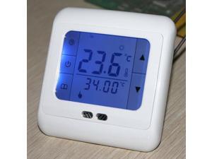 LCD Touch Screen Digital Programmable Underfloor Room Thermostat Floor Heating Control AC230V 50/60Hz 5-35 ℃ Blue LCD Touch Screen Digital Programmable Underfloor Room Thermostat Floor Heating Control AC230V 50/60Hz 5-35 ℃ Blue