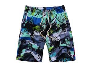 Summer Men Dacron Colorful Beach Surfing Swimming Sport Board Shorts Seven Colors Blue White L Summer Men Dacron Colorful Beach Surfing Swimming Sport Board Shorts Seven Colors Blue White L