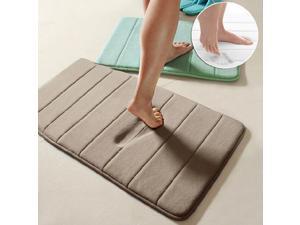 40x60cm Coral Velvet Memory Foam Rug Bathroom Mat Soft Non-slip Floor Carpet Khaki 40x60cm Coral Velvet Memory Foam Rug Bathroom Mat Soft Non-slip Floor Carpet Khaki