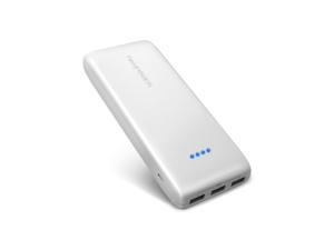 Portable Charger RAVPower 22000mAh 5.8A Output 3-Port Power Bank External Battery Pack (2.4A Input, Triple iSmart 2.0 USB Ports, High-density Li-polymer Battery) For Phones Tablets and More - White Portable Charger RAVPower 22000mAh 5.8A Output 3-Port Power Bank External Battery Pack (2.4A Input, Triple iSmart 2.0 USB Ports, High-density Li-polymer Battery) For Phones Tablets and More - White