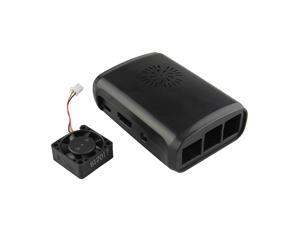 ABS Enclosure Box + Cooling Fan Kit with Camera/Display/GPIO Output for Raspberry Pi 3 / 2 Model B - Black ABS Enclosure Box + Cooling Fan Kit with Camera/Display/GPIO Output for Raspberry Pi 3 / 2 Model B - Black