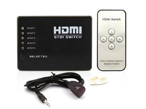 Mini 5 Port 1080P Video HDMI Switch Switcher HDMI Splitter with IR Remote splitter For Laptop PC ps game TV Mini 5 Port 1080P Video HDMI Switch Switcher HDMI Splitter with IR Remote splitter For Laptop PC ps game TV