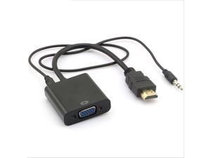 HDMI to VGA Male to female switch connector extension cable adapter 26 cm splitter black white vga to hdmi with audio HDMI to VGA Male to female switch connector extension cable adapter 26 cm splitter black white vga to hdmi with audio