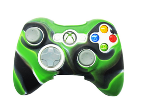 New Xbox 360 Game Controller Silicone Case Skin Protector Cover (Green Camo) New Xbox 360 Game Controller Silicone Case Skin Protector Cover (Green Camo)
