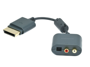 Generic Optical RCA Audio Adapter Cable/Toslink Audio Adapter for Xbox 360 and Xbox 360 Slim Generic Optical RCA Audio Adapter Cable/Toslink Audio Adapter for Xbox 360 and Xbox 360 Slim