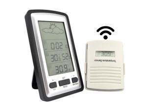 Digital Wireless Weather Forecast Station In /Outdoor C/F Thermometer Humidity Sensor Time Date Calenda Alarm Clock Barometer Hygrometer Receiver + Transmitter Digital Wireless Weather Forecast Station In /Outdoor C/F Thermometer Humidity Sensor Time Date Calenda Alarm Clock Barometer Hygrometer Receiver + Transmitter