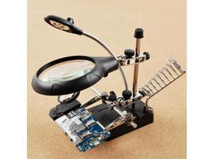 iKKEGOL DC/AC110-220V 5 LED 2 Lens Auxiliary Alligator Clip Magnifier Third Hand Soldering Solder iron stand iKKEGOL DC/AC110-220V 5 LED 2 Lens Auxiliary Alligator Clip Magnifier Third Hand Soldering Solder iron stand