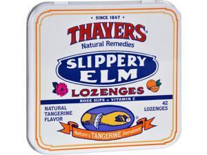 Thayers Slippery Elm Lozenges Tangerine - 42 Lozenges - Case of 10 Thayers Slippery Elm Lozenges Tangerine - 42 Lozenges - Case of 10