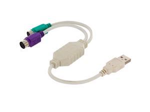 USB Plug to PS/2 PS2 Mouse Keyboard Converter Cable Cord Adapter USB Plug to PS/2 PS2 Mouse Keyboard Converter Cable Cord Adapter