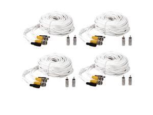 4 New 100ft BNC CCTV Video Power Cable CCD Security Camera DVR Wire CCTV Cord 4 New 100ft BNC CCTV Video Power Cable CCD Security Camera DVR Wire CCTV Cord