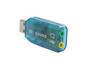 Blue USB 2.0 to Mic/Speaker 5.1 Audio Sound Card Adapter 5V Plug & Play Blue USB 2.0 to Mic/Speaker 5.1 Audio Sound Card Adapter 5V Plug & Play