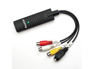 Easycap USB 2.0 to 3 RCA Audio S-Video TV DVD VHS RW Capture Converter Adapter Cable Easycap USB 2.0 to 3 RCA Audio S-Video TV DVD VHS RW Capture Converter Adapter Cable