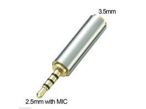 Audio Aux 2.5mm to 3.5mm Male to Female with MIC Stereo Headphone Jack Adapter Audio Aux 2.5mm to 3.5mm Male to Female with MIC Stereo Headphone Jack Adapter