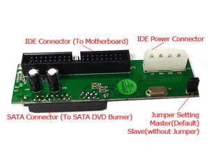 Convert SATA DVD Burner to IDE DVD Drive (IDE Motherboard) Adapter Convert SATA DVD Burner to IDE DVD Drive (IDE Motherboard) Adapter