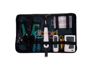 9pcs RJ45 RJ11 CAT5 LAN Network Tool Kit Cable Tester Crimper Stripper Set OBUS 9pcs RJ45 RJ11 CAT5 LAN Network Tool Kit Cable Tester Crimper Stripper Set OBUS