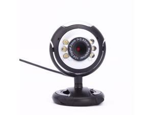 USB 6 LED Video Camera Webcam With Mic Microphone For PC Laptop Computer USB 6 LED Video Camera Webcam With Mic Microphone For PC Laptop Computer