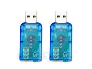 2x USB 2.0 to 3D Mic/Speaker 5.1 Audio Sound Card Adapter 2x USB 2.0 to 3D Mic/Speaker 5.1 Audio Sound Card Adapter