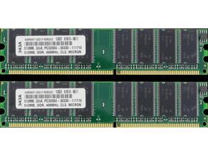 1GB (2X512MB) DDR MEMORY RAM PC3200 NON-ECC DIMM 400MHZ 1GB (2X512MB) DDR MEMORY RAM PC3200 NON-ECC DIMM 400MHZ