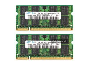 Samsung 4GB 2X2GB PC2-6400 DDR2-800 800Mhz 200pin Sodimm Laptop Memory Samsung 4GB 2X2GB PC2-6400 DDR2-800 800Mhz 200pin Sodimm Laptop Memory