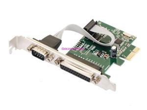 PCI-Express To Serial COM DB9 RS-232 + DB25 Printer LPT Port Controller Adapter PCI-Express To Serial COM DB9 RS-232 + DB25 Printer LPT Port Controller Adapter