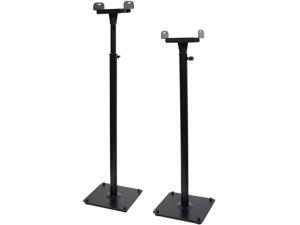 VideoSecu Universal Pair of Adjustable Side Clamping Heavy Duty Steel Floor Front or Rear Satellite Surround Sound Stereo Studio Audio Speaker Stands Mount 1B5 VideoSecu Universal Pair of Adjustable Side Clamping Heavy Duty Steel Floor Front or Rear Satellite Surround Sound Stereo Studio Audio Speaker Stands Mount 1B5
