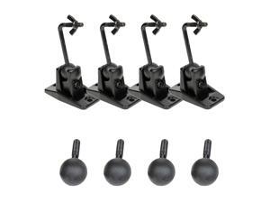 VideoSecu Universal 4 Packs Satellite Surround Sound Audio Speaker Mount Wall Ceiling Bracket Black BJT VideoSecu Universal 4 Packs Satellite Surround Sound Audio Speaker Mount Wall Ceiling Bracket Black BJT