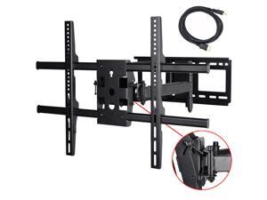 VideoSecu Tilt Swivel Articulating Dual Arm Full Motion TV Wall Mount Bracket for most 40-70" LCD LED Plasma 3D HDTV with loading 165lbs, Max VESA 684x400mm/ Cable Management/ Free 10ft HDMI Cable A37 VideoSecu Tilt Swivel Articulating Dual Arm Full Motion TV Wall Mount Bracket for most 40-70" LCD LED Plasma 3D HDTV with loading 165lbs, Max VESA 684x400mm/ Cable Management/ Free 10ft HDMI Cable A37